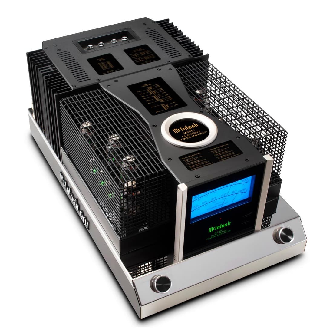 McIntosh MC901 angle et dessus avec cage